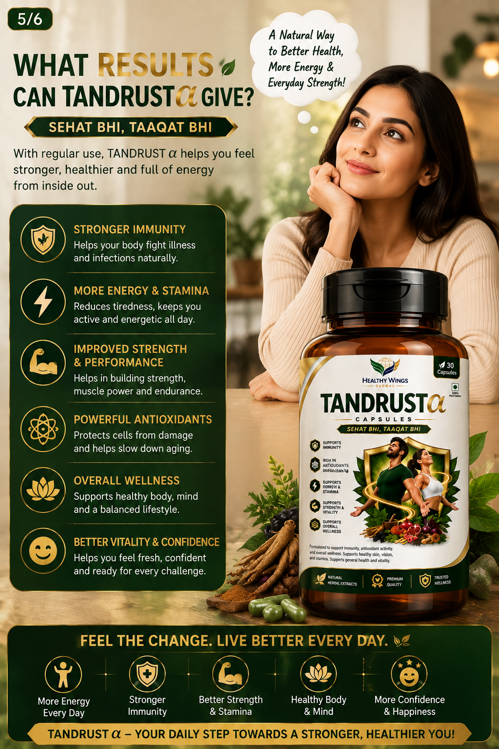 TANDRUST α – Herbal Wellness Capsules | 30 Veg Capsules