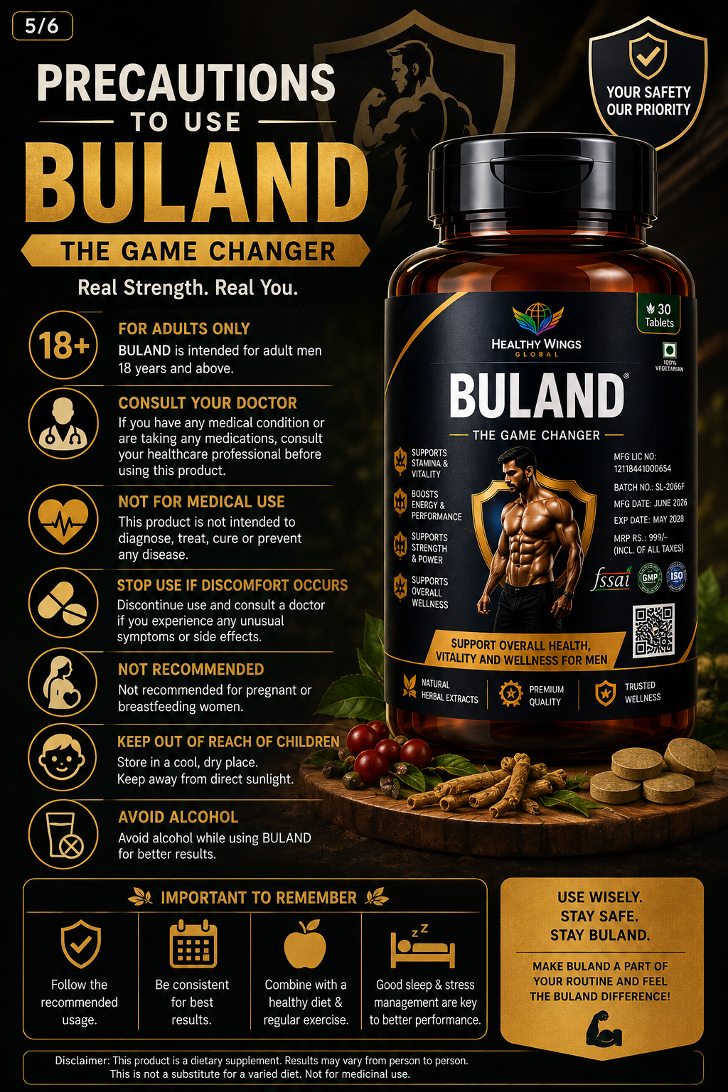 BULAND – The Game Changer | 30 Tablets