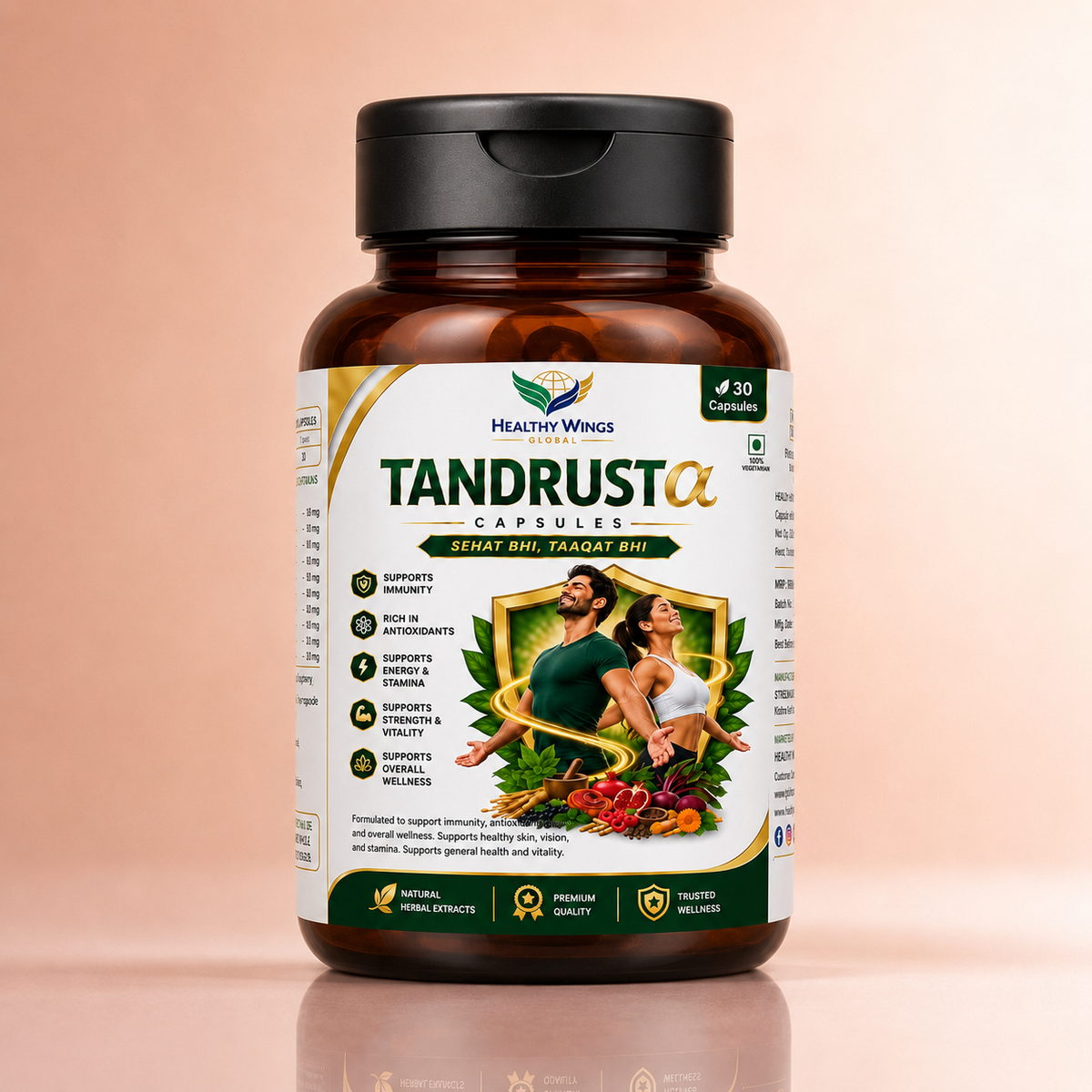 TANDRUST α – Herbal Wellness Capsules | 30 Veg Capsules