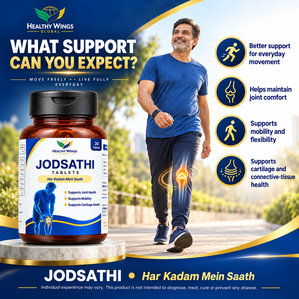 JodSathi Tablets – Joint Health, Mobility & Cartilage Support | 30 Tablets